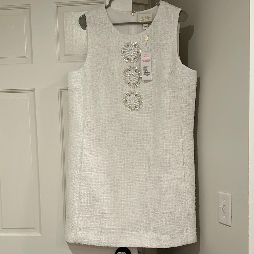 Lilly Pulitzer Edita Boucle Sheath Dress - sz 14, NWT (it has pockets!)